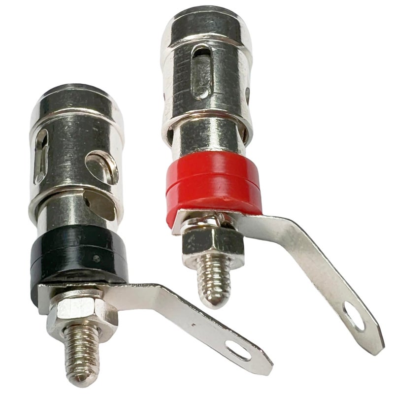 CESS Amplifier Terminal Connector Binding Post Push Quick Type -Binding Post Spring Loaded Press Subwoofer Basket Terminal (4 Pack) - Image 5